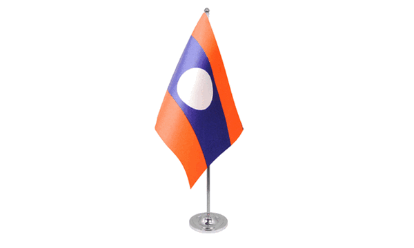 Laos Satin Table Flag